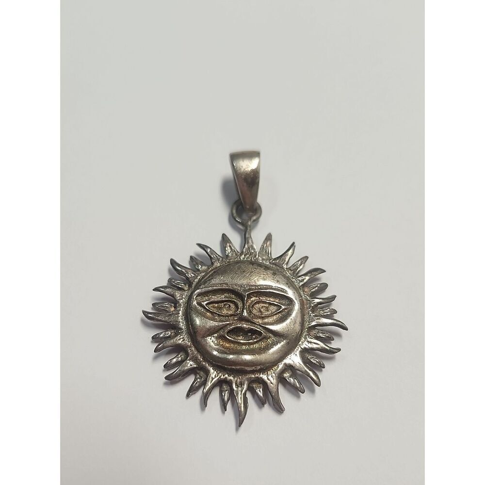 Sterling Silver TAXCO Mexico Sun Pendant 925